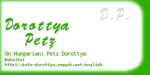 dorottya petz business card